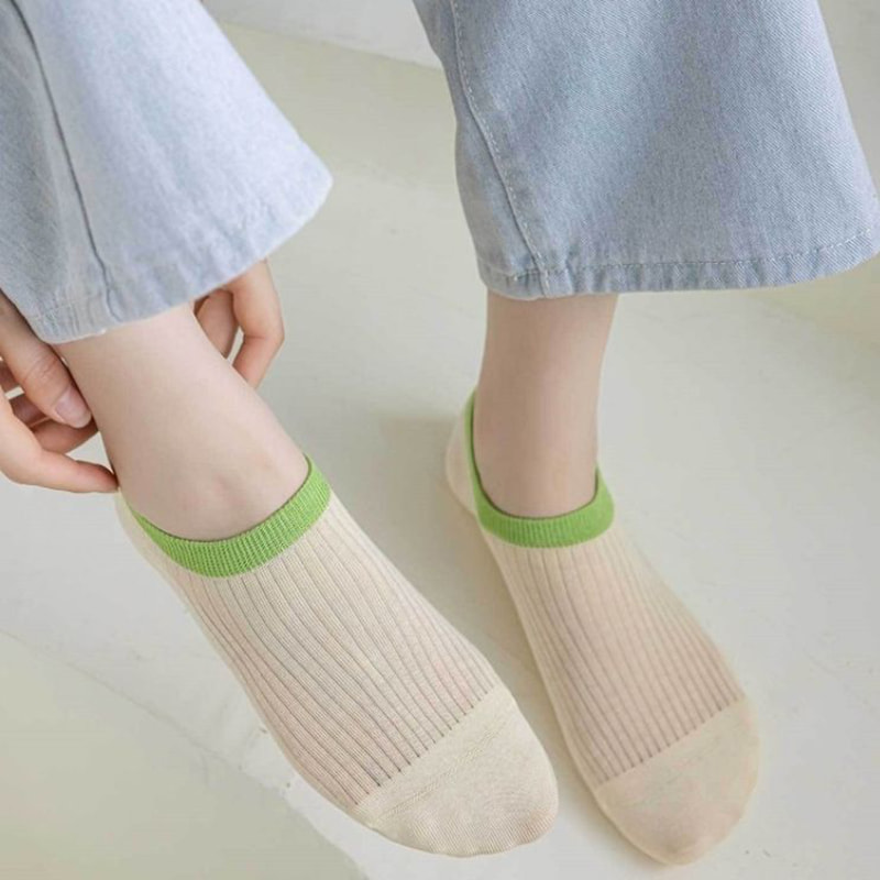 Sọc cotton nguyên chất vào vớ thuyền