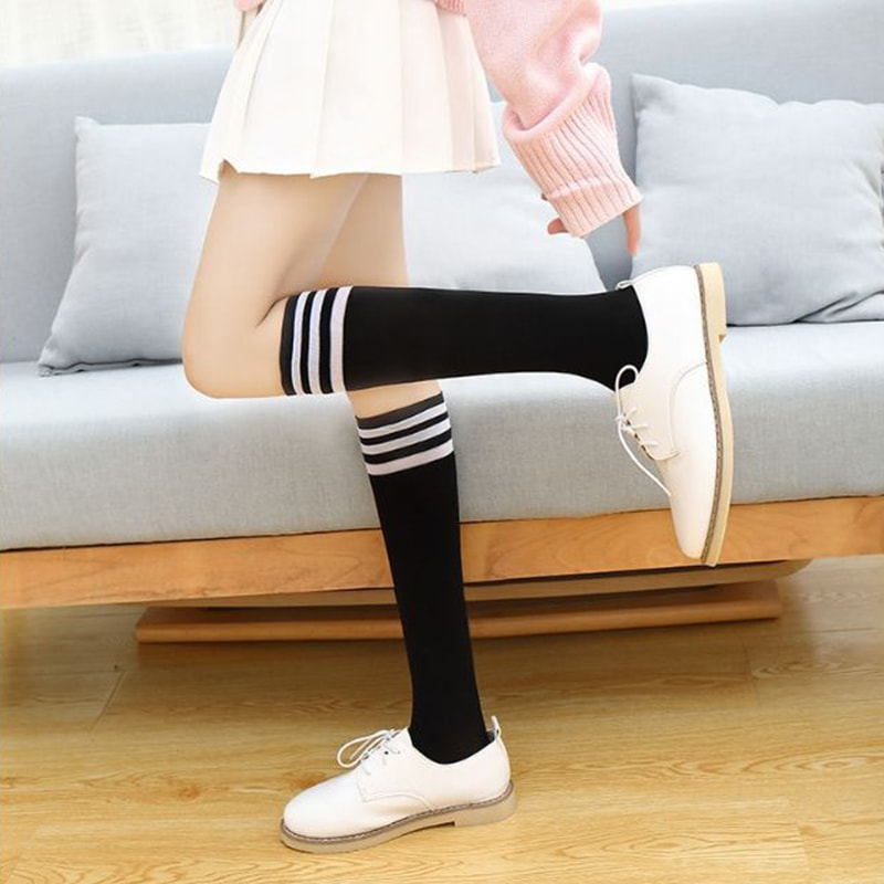 Velvet Thin Summer JK Phụ nữ vớ dài ống Tube SOCKS